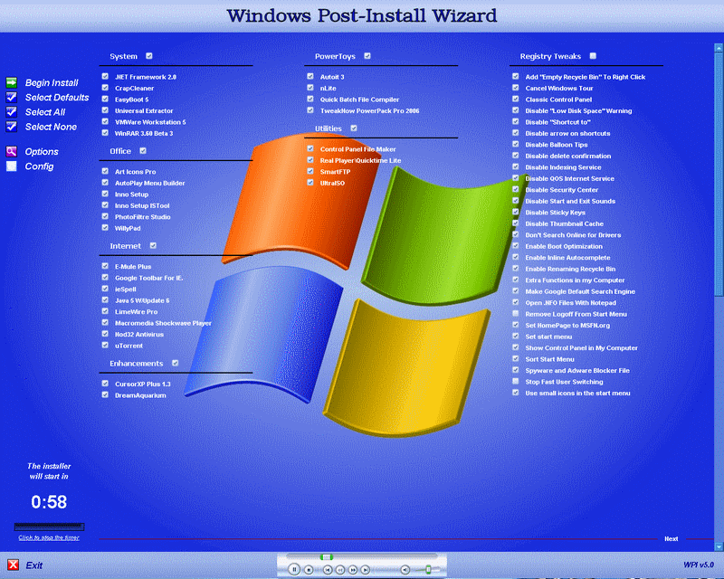 Post Windows Install Wizard  -  8