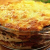 Овощная запеканка с сардельками