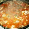 Гуляш куриный с подливой и овощами