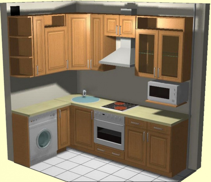 Дизайн кухни - Фото интерьеров, кухонная мебель, маленькая. Дизайн-проект кухни
