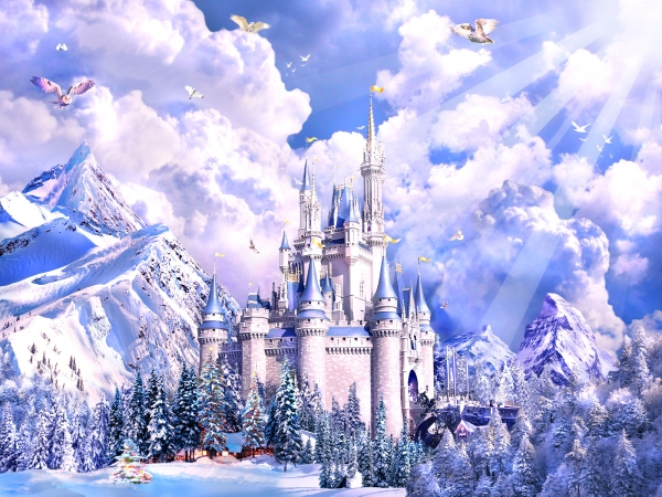Как нарисовать замок Снежной Королевы 🚩 замок снежной королевы картинки 🚩  Рисование