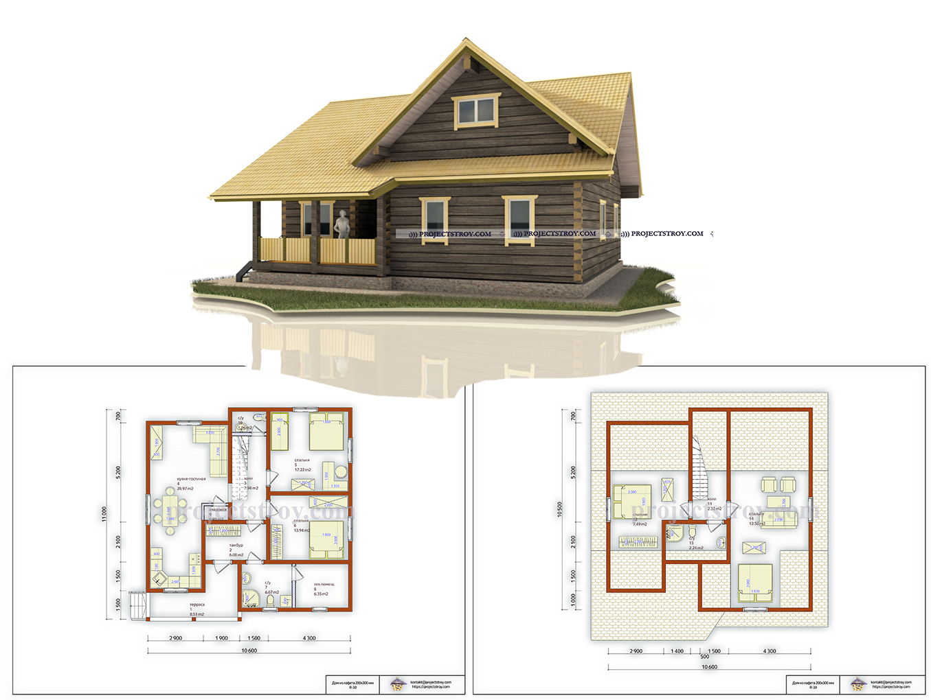 Проекты деревянных домов projectstroy
