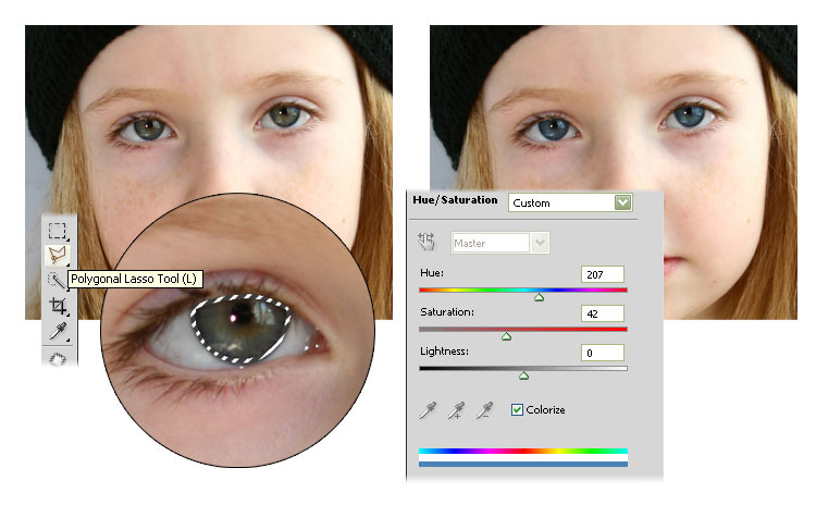 Как поменять цвет глаз на фото на андроид