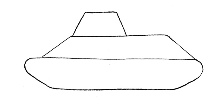 Танк рисовать старшая группа