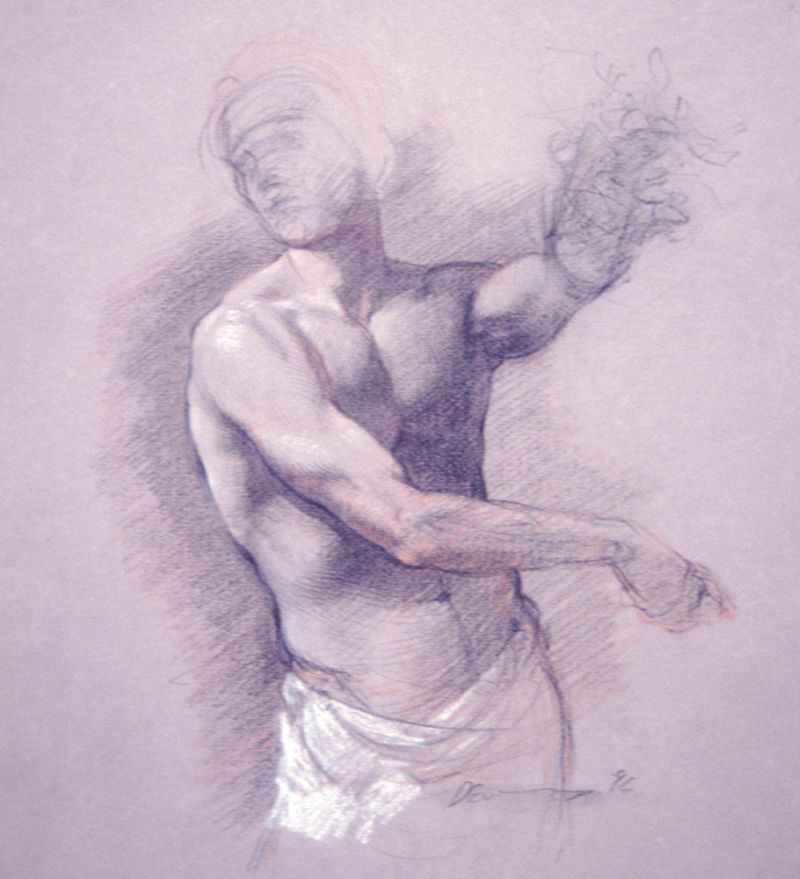 Рисунок Обнаженного Мужчину Карандашом