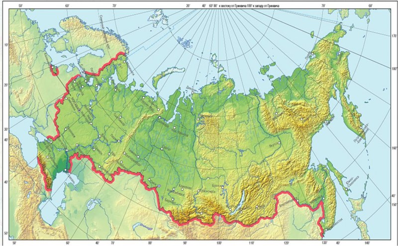 С кем граничит Россия западная граница россии на карте ...