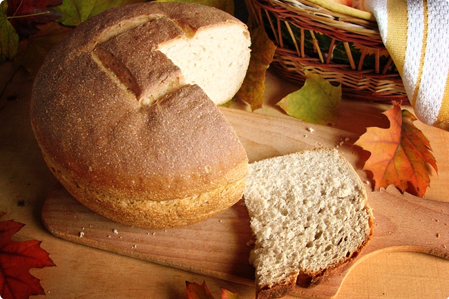 домашний пшеничный хлеб