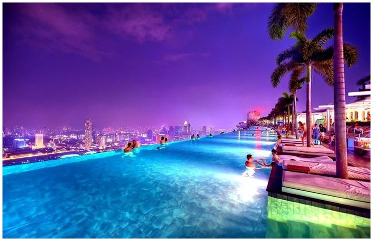 Бассейн отеля «Marina Bay Sands», Сингапур.