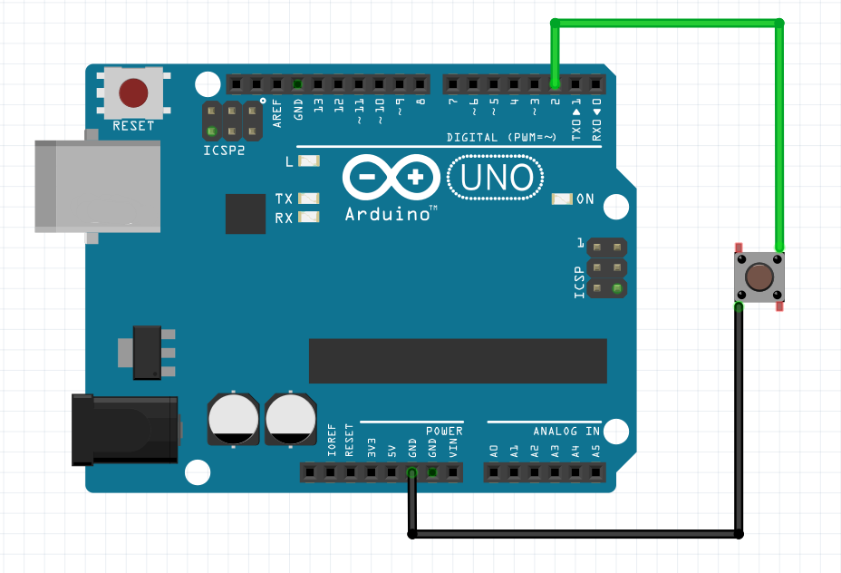 Схема подключения кнопка ардуино