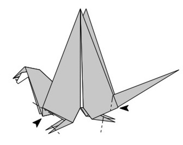 Схема дракона из оригами из бумаги