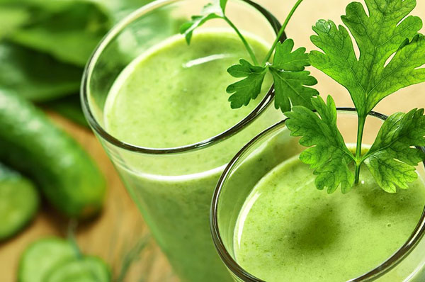 Зеленый кефирный коктейль для снижения веса