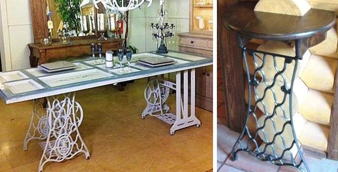 Как украсить интерьер дома с помощью старой ножной швейной машинки?