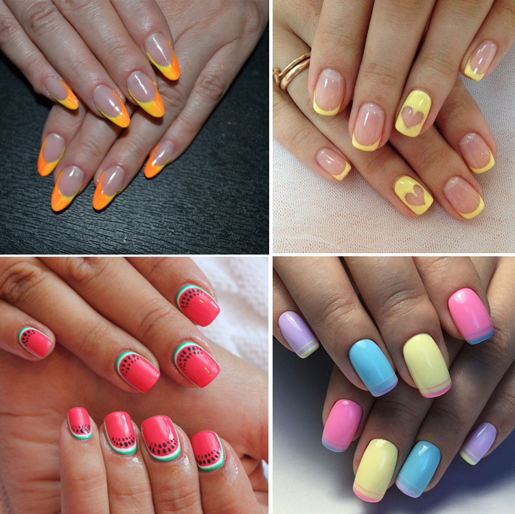 Дизайн ногтей яркие цвета летние с рисунком