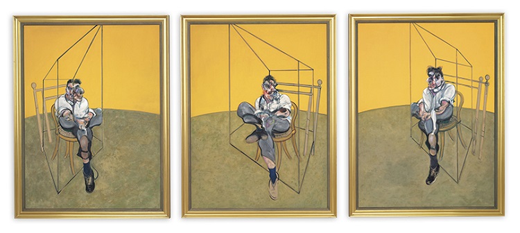Фрэнсис Бэкон «Три эскиза к портрету Люсьена Фрейда», 1969 г.