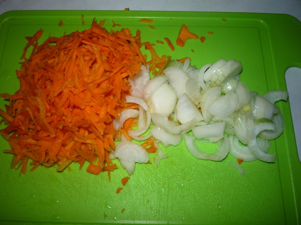 лук полукольцами морковь на терке по корейски