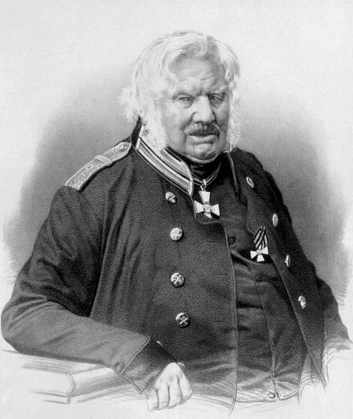 Портрет Алексея Ермолова по фотографии 1855 г.