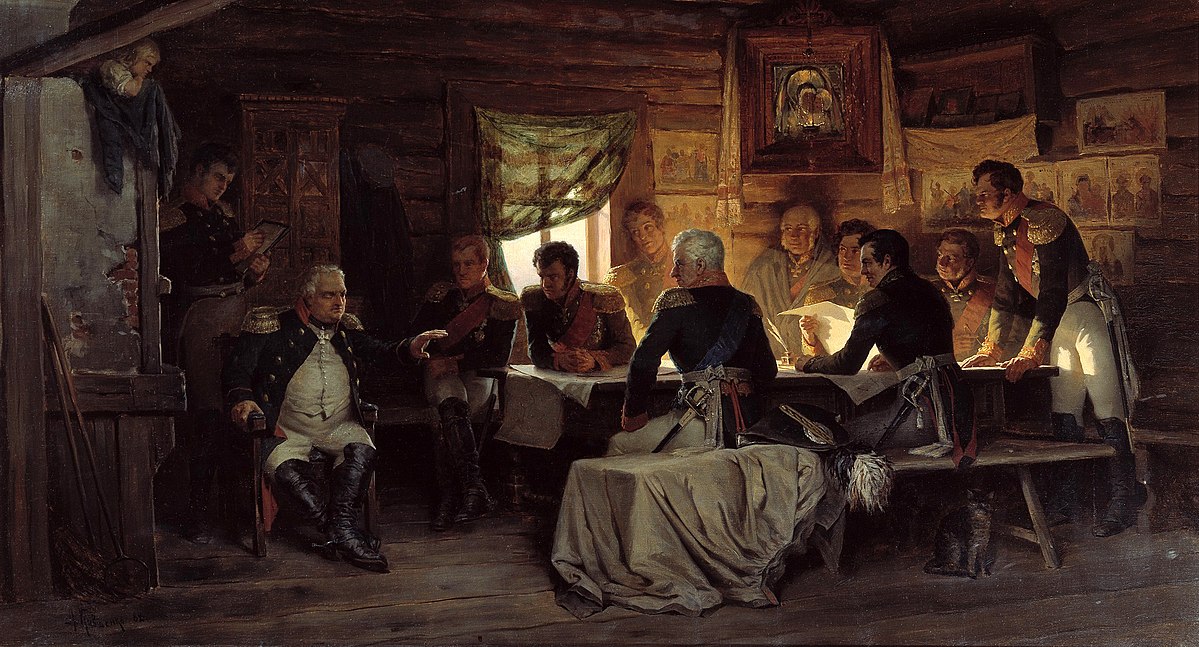 Военный совет в Филях (1880). Художник Алексей Ковшенко