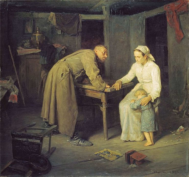 Пьяный отец семейства (1861). Художник Алексей Корзухин