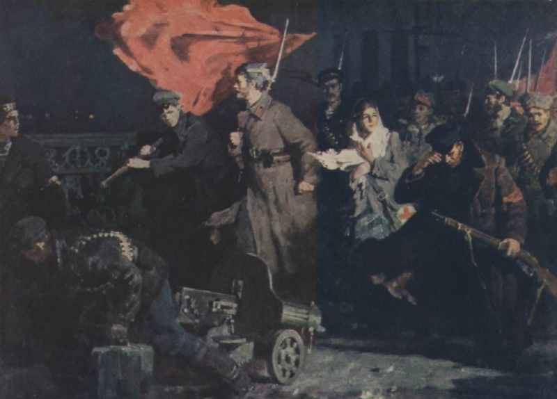 Перед штурмом (1920). Художник Глеб Свинов
