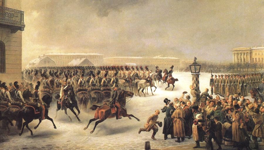 Восстание декабристов на Сенатской площади 14 декабря 1825 г. Художник Алексей Венецианов