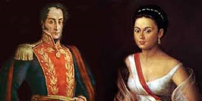 Симон Боливар и Мануэла Саэнс