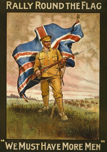 Английский агитационный плакат времен Первой мировой войны