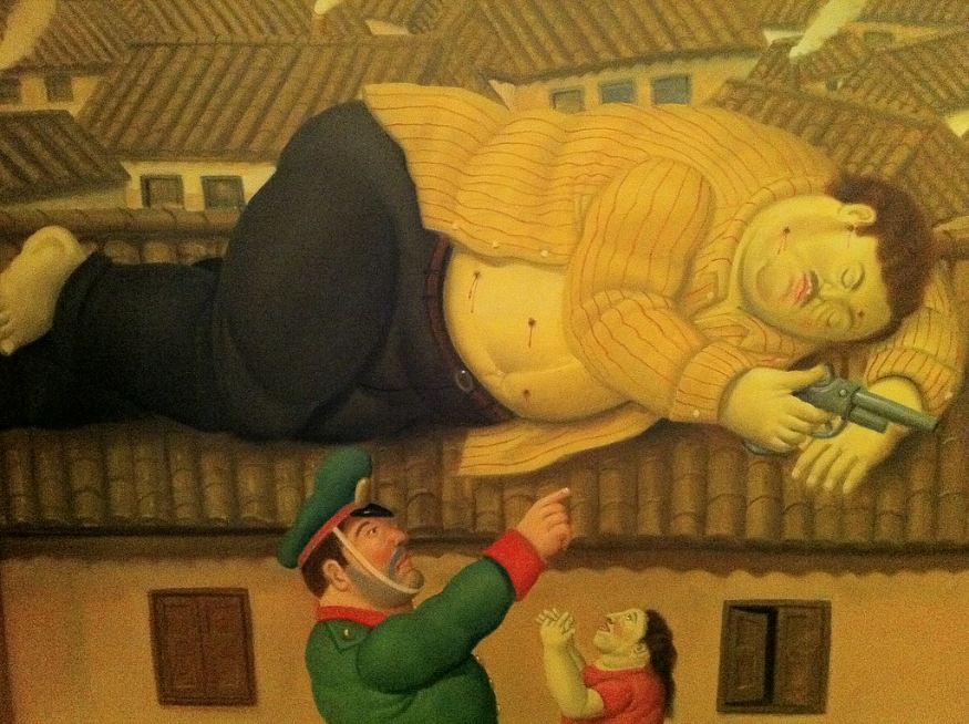 Смерть Пабло Эскобара - картина Ботеро