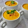 Морковно-сливочный суп-пюре с ананасами и карри