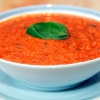 Фасолевый суп с запеченными помидорами
