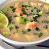 Чесночный суп-пюре из морепродуктов
