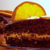 Шоколадно-ореховый торт с апельсинами