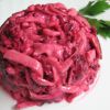 Овощной салат с «розовым» кальмаром