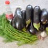 Ингредиенты для салата из баклажанов «Грибочки»
