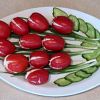 Как приготовить салат "Тюльпаны" из помидоров