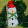 Снеговик из помпонов