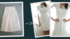 Как перешить юбку в платье