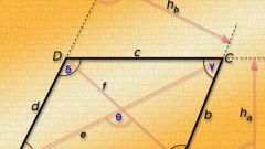 Как найти диагональ параллелограмма, если даны стороны