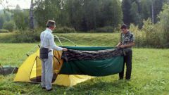 Как складывать палатку