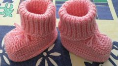 How to knit booties sole