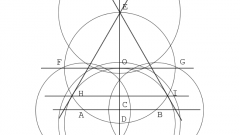 Как вписать равносторонний треугольник в окружность