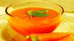 Как приготовить морковный суп-пюре с имбирем
