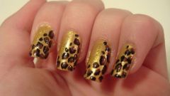 Как сделать леопардовый узор на ногтях