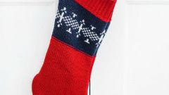Как сделать новогодний носок из свитера