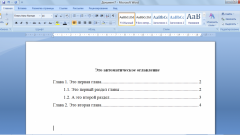 How to make automatic table of contents in Word