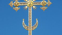 What does the Crescent on the crosses of churches