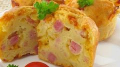 Маффины с сыром и ветчиной