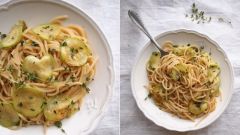 Спагетти с цукини и пармезаном