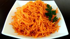 The recipe is a delicious salad with Korean carrot