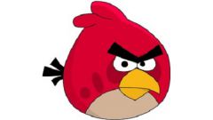 Как нарисовать Красную Птицу из Angry Birds поэтапно
