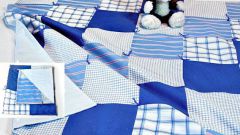 How to sew a quilt from old shirts